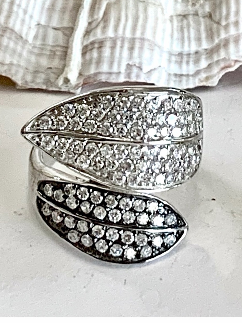 Two-Tone Sterling Silver Sparkling Topaz Ring